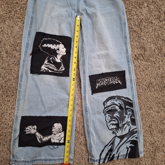 Sold -- Universal Studios Monsters Wide Leg Jeans - Picture 6 of 7